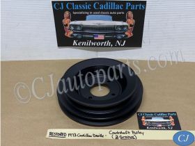 RESTORED 1973 Cadillac Deville Eldorado Fleetwood Calais Commercial Chassis 472/500 Engine CAST IRON CRANKSHAFT CRANK PULLEY DOUBLE 2 GROOVE  - WITHOUT SMOG #3518534/#1602547